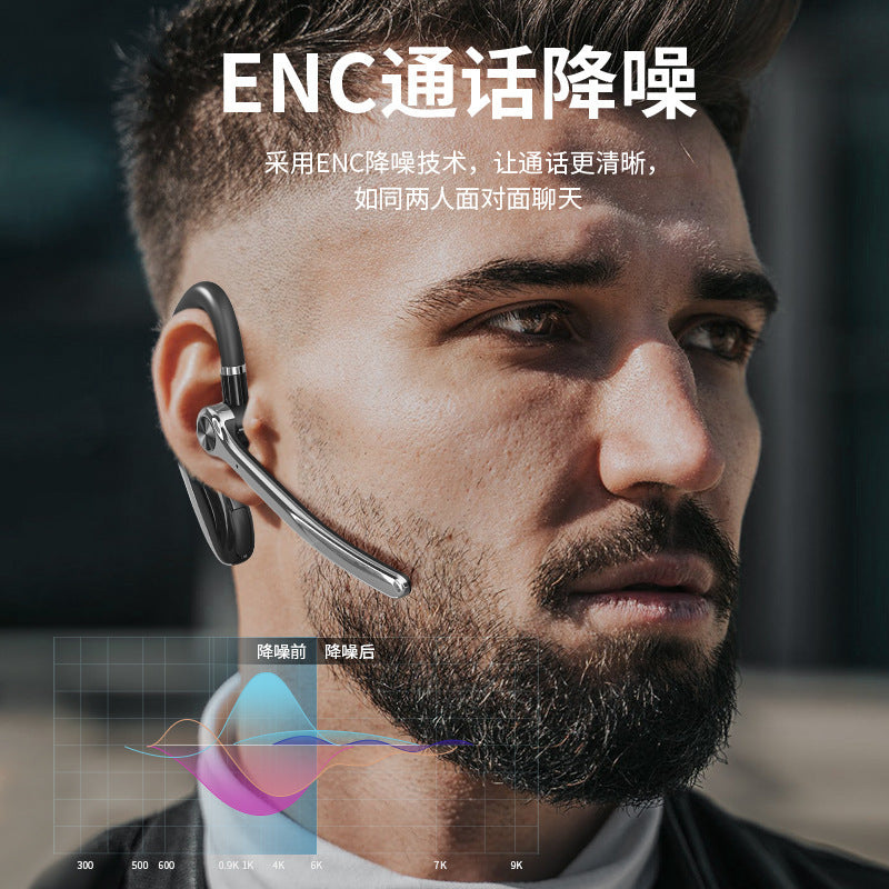 M80A Wireless Ear-hanging Bluetooth Headset Long Endurance Noise Reduction Bone Conduction Driving Business In-ear Single Ear